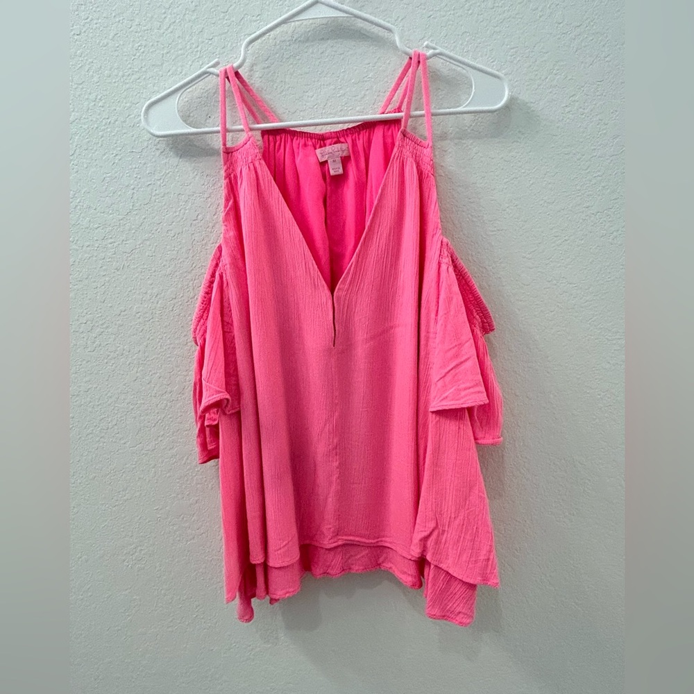 🛑SOLD🛑 Lilly Pulitzer Bellamie Off The Shoulder Blouse (medium)